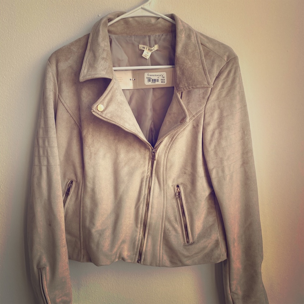Francesca’s faux suede jacket